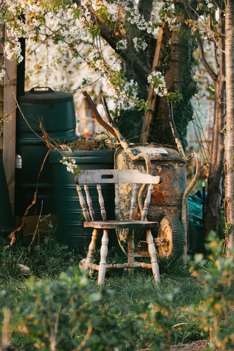 Best compost bins for backyard and small spaces surrounded by finished compost and garden tools